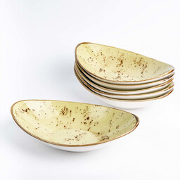 MISKA ŁÓDKA OLIVE 25 x 16 cm PORCELANA