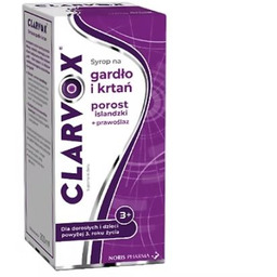 Clarvox Syrop na gardło i krtań z porostem