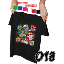 KOSZULKA DZIECIĘCA Z NADRUKIEM PSI PATROL BAJKI PIESKI