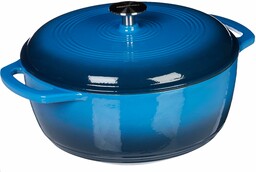 Amazon Basics Emaliowany żeliwny kociołek myśliwski, 5,6 l,