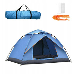 Namiot Samorozkładający Automatyczny Turystyczny 3-4 Osobowy Podwójne Drzwi