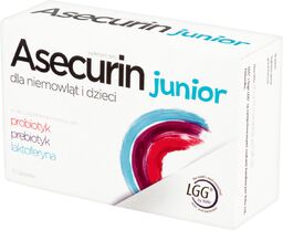 Asecurin Junior dla niemowląt i dzieci, 10 saszetek