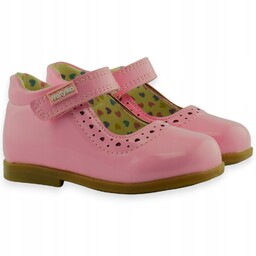 Różowe dziecięce balerinki rzep Wojtyłko 23722 22