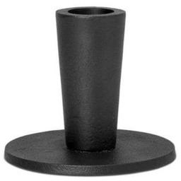 ferm LIVING - Hoy Casted Świecznik Low Black