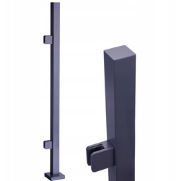 Słupek Startowy 100 cm Szkło 2 Uchwyty Antracyt