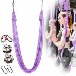 Szarfa Akrobatyczna, Chusta Aerial Silk Wielofunkcyjna 6M Fioletowy