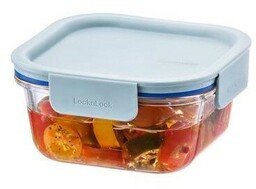 LOCKnLOCK Kwadratowy szklany słoik CLEAR, 500 ml,miętowy, 500