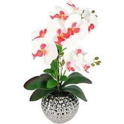 Sztuczny kwiat, motyl, orchidea, 40 cm, z liśćmi