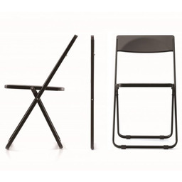 Składane krzesło Slim brązowe, minimalistyczne, niewielkie, konferencyjne, eventowe