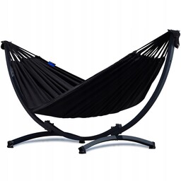 Hamak ze stelażem stalowym jednoosobowy hamak ogrodowy klasyczny