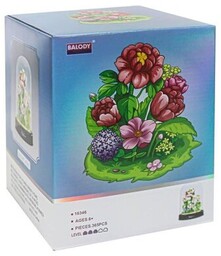 Klocki plastikowe QBI Jasne róże w kloszu 1081376
