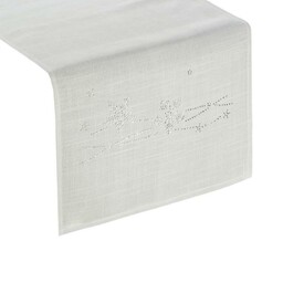 Eurofirany Obrus bieżnik świąteczny 40x140 Agata srebrny śnieżynki