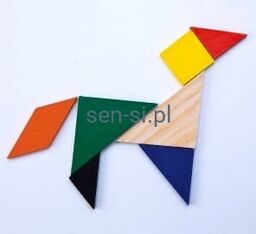 puzzle TANGRAM kolorowy