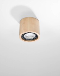 Sollux Drewniana LAMPA sufitowa SOL SL.0913 okrągła tuba
