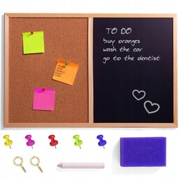 Tablica korkowa kredowa 60x40 na ścianę biurko