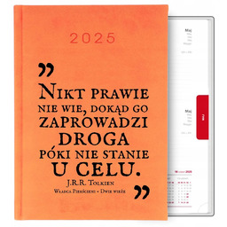 KALENDARZ POMARAŃCZOWY A5 2025 PREZENT Z J.R.R. TOLKIEN