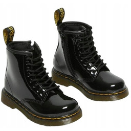 DR.MARTENS BOTKI DZIEWCZĘCE CZARNE LAKIEROWANE SKÓRZANE 26 1JRD