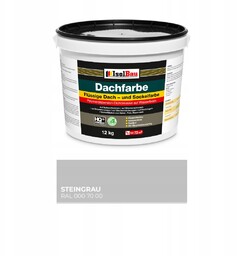 Farba Na Dach Isolbau Dachfarbe Szary Steingrau 12kg