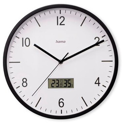 HAMA Zegar ścienny FWU Lanzarote 35 cm Czarno-biały