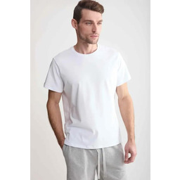 Koszulka męska z krótkim rękawem z bawełny czesanej