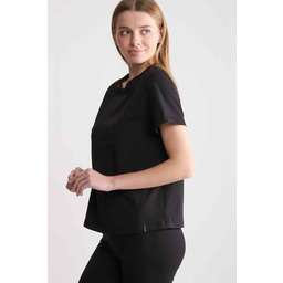 Koszulka damska z krótkim rękawem z bawełny czesanej