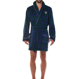 Szlafrok męski krótki L&L 2456 BJ granatowy