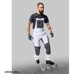 ARDON SUMMER - spodnie ogrodniczki - biały H5626