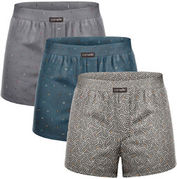 3X Bokserki męskie klasyczne luźne Comfort Cornette