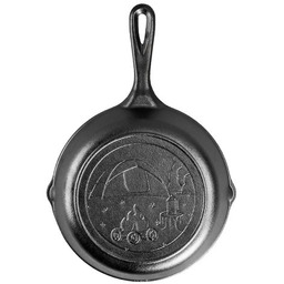Lodge Patelnia żeliwna 20cm Wanderlust - wzór namiotu,