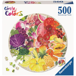 Ravensburger, puzzle, Paleta kolorów, Owoce i warzywa, 500