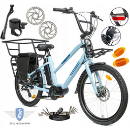 Rower Elektryczny Damski Męski Miejski Cargo 24" Shimano