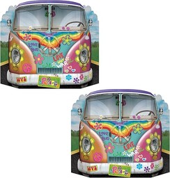 Beistle 2-częściowy motyw lat 60-tych hipisowski autobus fotobudka