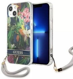 Guess GUHCP13MHFLSB iPhone 13 6,1" niebieski/blue hardcase Flower