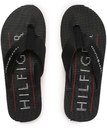 Japonki Tommy Hilfiger Massage Footbed FM0FM04474 Czarny
