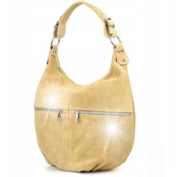 SKÓRZANA TOREBKA A4 worek LISTONOSZKA zamszowa K51