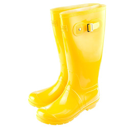 Kalosze damskie żółte lakierowane długie Captain Mike
