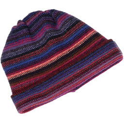 Wełniana bordowa czapka męska LW-033