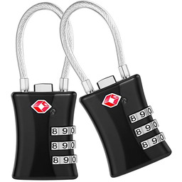 Blendura Zamek w walizce 2 szt, czarny, One