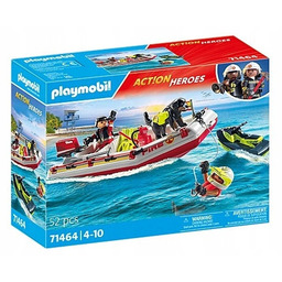 Playmobil 71464 Łódz straży pożarnej ze skuterem