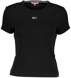 CZARNY DAMSKI T-SHIRT Z KRÓTKIM RĘKAWEM TOMMY HILFIGER