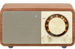Sangean GENUINE MINI WR-7 Radio FM Bluetooth Orzech