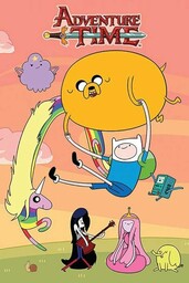Plakat ''Adventure Time'' zachód słońca z dodatkiem produktu