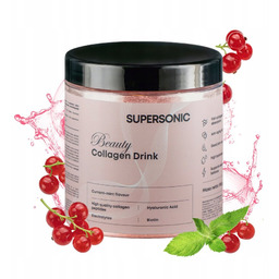 Supersonic, Beauty Collagen Drink kolagen w proszku Porzeczka-Mięta