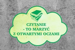 Naklejka na podłogę chmurka: Czytanie to marzyć