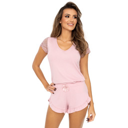 Piżama Celine 1/2 Powder Pink
