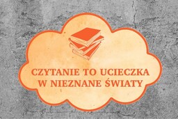 Naklejka na podłogę chmurka: Czytanie to ucieczka