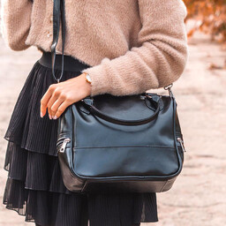 Torebka skórzana damska kuferek DAN-A T87 czarna