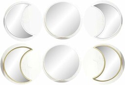 Lustro ścienne marki DKD Home Decor pozłacany srebrny