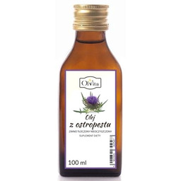 Olej z Ostropestu Zimnotłoczony, Nieoczyszczony, Olvita, 100ml