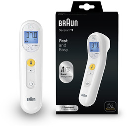 BRAUN Sensian 3 BNT050EE Termometr bezdotykowy do czoła,